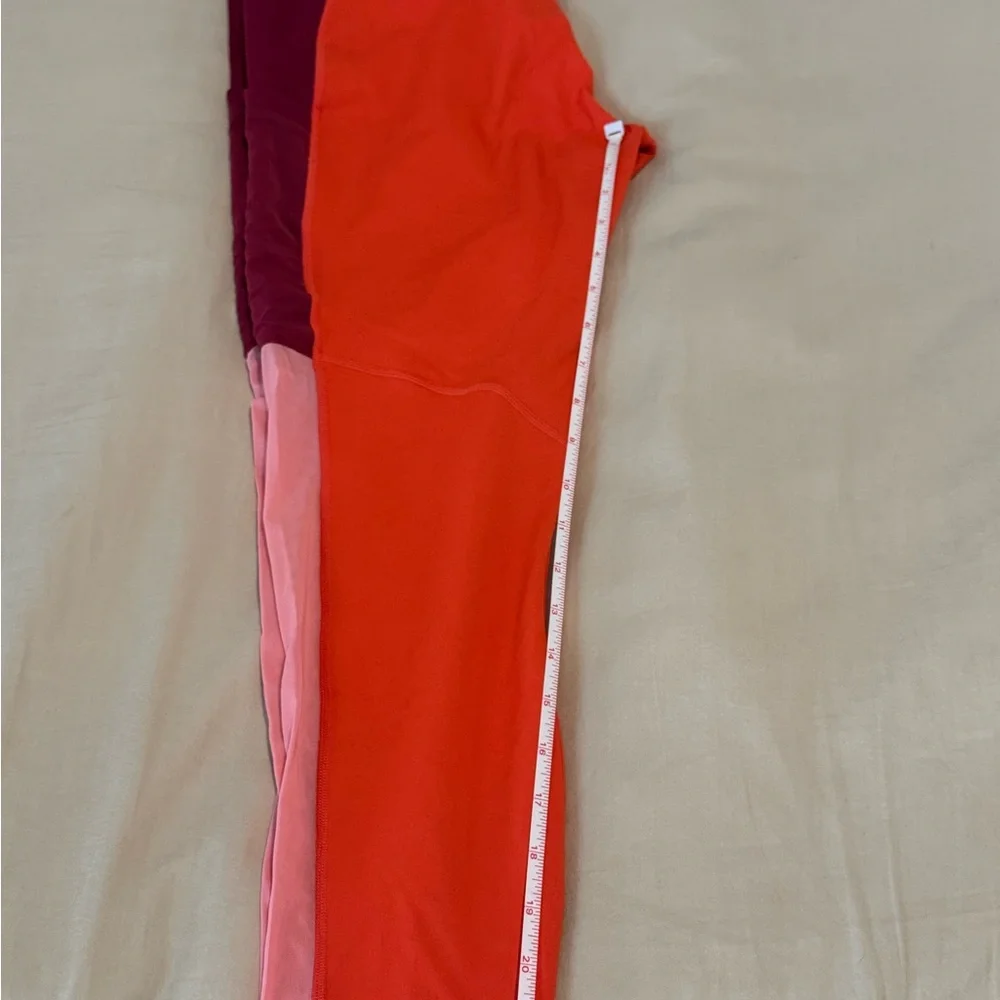Fabletics Women's Vibrant Orange Redish Leggings - Size L - Picture 6 of 7